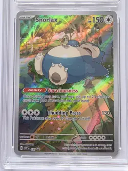 Pokemon TCG Snorlax Promo Card Scarlet Violet 151 SVP 51 Graded Ace 9 Mint - Image 2