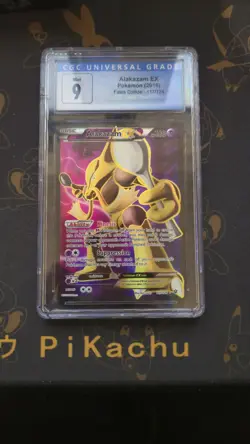 CGC 9 MINT Alakazam EX 2016 Fates Collide 117/124 Ultra Rare Holo Pokemon Card - Image 1