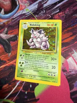 Pokemon TCG Nidoking 11/102 Base Set Holo Rare Card Unlimited WOTC DMG - Image 3