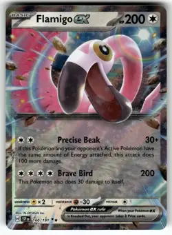 Flamigo ex 160/191 SV08: Surging Sparks NM Pokemon Card TCG - Image 1