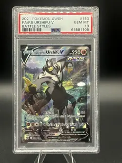 Pokemon PSA 10 2021 Rapid Strike Urshifu V 153/163 Battle Styles Full Art Holo - Image 1