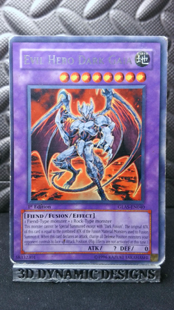 | Yugioh Evil Hero Dark Gaia GLAS-EN040 1st Ed Rare Gladiators Assault HP 🔥 | - Image 1