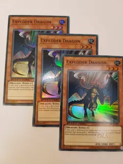 3 x Exploder Dragon (PLAYSET) SUPER RARE Unlimited NM STP5-EN011 - Image 1