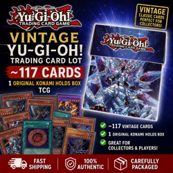 Vintage Yu-Gi-Oh! Trading Card Lot ~117 Cards 1 ORIGINAL KONAMI HOLDS BOX TCG - Image 1