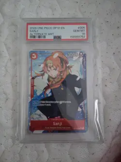 One Piece CCG Sanji Alternate Art PSA 10 OP10-005 SR Royal Blood - Image 1