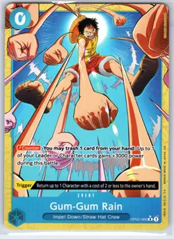 Gum-Gum Rain (Alternate Art) OP02-068 -The Best- Vol. 2 One Piece Foil NM - Image 1