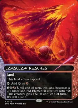 MTG Lavaclaw Reaches (0112) - Galaxy Foil - Borderless, NM-Mint, English Edge of - Image 1