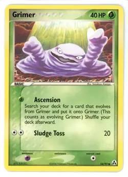 Grimer 54/92 EX Legend Maker Pokemon Card - Image 1