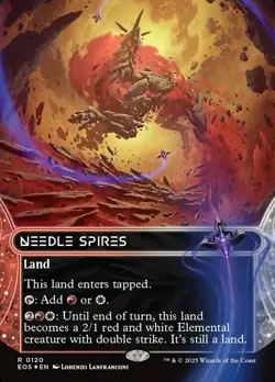 MTG Needle Spires (0120) - Galaxy Foil - Borderless, NM-Mint, English Edge of Et - Image 1