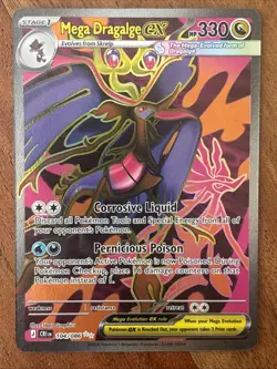 Pokemon TCG Mega Dragalge ex 104/086 Me04: Chaos Rising Ultra Rare NM Card - Image 1