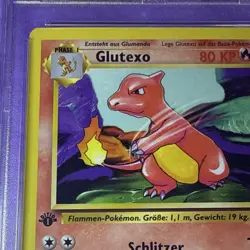 Pokemon Glutexo 1st Edition German Base Set Card PSA 8 24/102 80 HP 1999 - Image 3