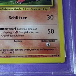 Pokemon Glutexo 1st Edition German Base Set Card PSA 8 24/102 80 HP 1999 - Image 5