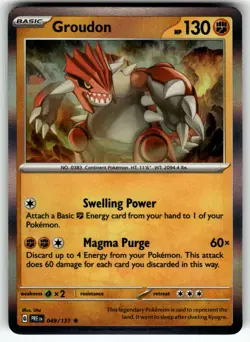 Groudon Rare Prize Pack Series Cards 093/182 NM - Image 1