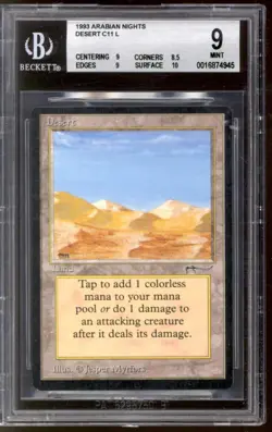 Magic MTG Arabian Nights Desert BGS 9 (9, 8.5, 9, 10) NEAR MINT NM - Image 1