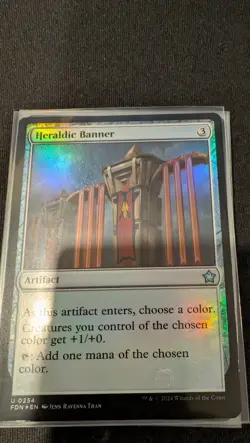 MTG: Heraldic Banner, FOIL, Foundations, U 254, Pack Fresh - Image 1