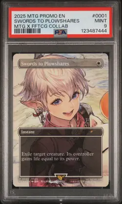 2025 MTG PROMOS FINAL FANTASY COLLABORATION SWORDS TO PLOWSHARES PSA 9 - Image 1