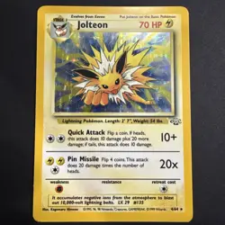 Pokemon TCG 1999 Jungle Jolteon 4/64 Holo Rare Unlimited Vintage English LP - Image 1
