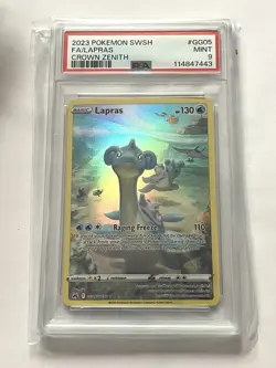 2023 Pokemon SWSH FA/Lapras Crown Zenith #GG05 PSA 9 MINT - Image 1