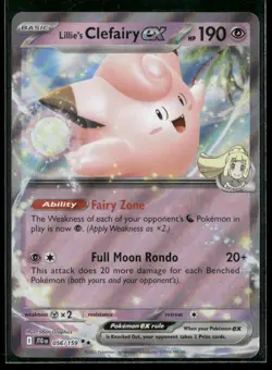 Lillie's Clefairy ex 056/159 Double Rare Journey Together NM/M Pokemon - Image 1