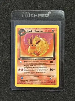 2000 Pokemon Dark Flareon 1st Edition 35/82 Team Rocket - NM - Image 1