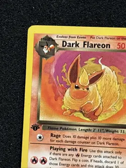 2000 Pokemon Dark Flareon 1st Edition 35/82 Team Rocket - NM - Image 3