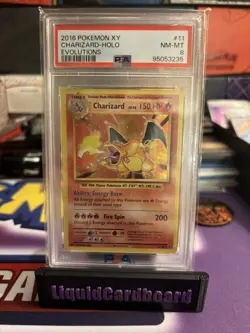 2016 POKEMON XY EVOLUTIONS #11/108 CHARIZARD HOLO PSA 8 - Image 1