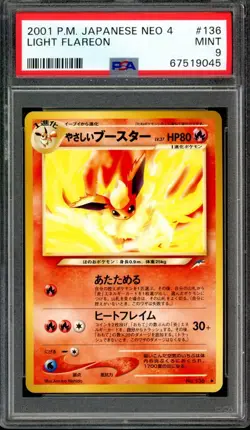Light Flareon Pokemon 2001 Neo 4 Destiny Japanese 136 PSA 9 - Image 1