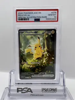 2026 POKEMON ASC EN-ASCENDED HEROES SPECIAL ILLUSTRATION RARE PIKACHU EX PSA 10 - Image 1