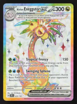Alolan Exeggutor ex Ultra Rare Holo SSP 225/191 NM Pokemon TCG - Image 1
