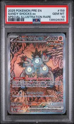 Pokemon Sandy Shocks ex SIR 159/131 Prismatic Evolutions PSA 10 2025 EN - Image 1