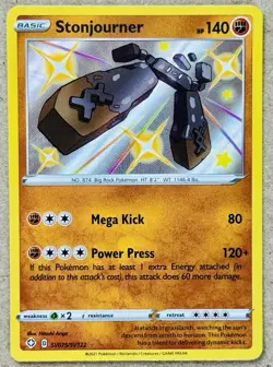 POKEMON SHINING FATES STONJOURNER SHINY VAULT HOLO RARE SV075/SV122 NM+ - Image 1