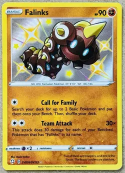 POKEMON SHINING FATES FALINKS SHINY VAULT HOLO RARE SV074/SV122 NM+ - Image 1