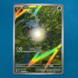 Pokemon! Bulbasaur Illustration Rare - Scarlet and Violet 151 166/165, Near Mint - Image 2