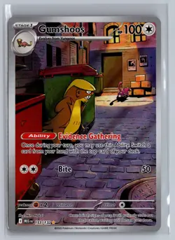 Gumshoos 153/132 Illustration Rare Mega Evolution Pokemon Holo Near Mint - Image 1