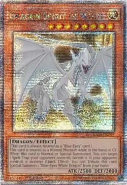 Yugioh! Dragon Spirit of White - RA04-EN265 - Quarter Century Secret Rare - 1st - Image 1