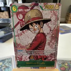 Bandai Monkey D. Luffy OP13-118 Secret Rare Foil Alt Art Carrying Will EN 7000 - Image 1