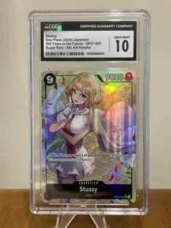 Bandai One Piece Stussy OP07-085 Alt Art Parallel SR Holo JP 2024 CGC 10 - Image 1