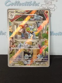 Pokemon 151 IR Rare Holo Machoke Full Art 177/165 Trading Card - Image 2
