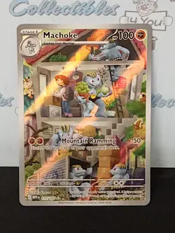 Pokemon 151 IR Rare Holo Machoke Full Art 177/165 Trading Card - Image 3