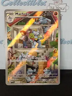 Pokemon 151 IR Rare Holo Machoke Full Art 177/165 Trading Card - Image 4