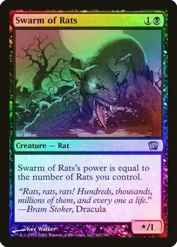 Swarm of Rats FOIL 8th Edition NM Black Uncommon MAGIC GATHERING CARD ABUGames - Image 1