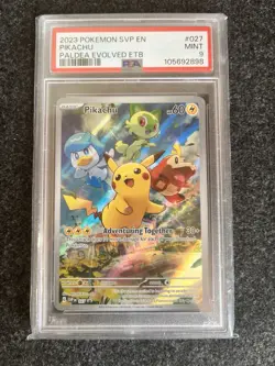 Pokemon TCG Pikachu 027 Sv: Scarlet & Violet Promo Cards EN Holo PSA 9 (PSA) - Image 1