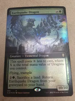 Earthquake Dragon - Foil (Extended Art) Battle for Baldur's Gate- Mtg - Image 1