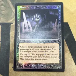 Unearth -- MTG (NM Quality FOIL) - Urza's Legacy - See pics - Image 1