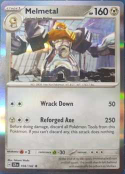 Pokemon TCG Melmetal 104/142 Stellar Crown Holo Rare - Image 1