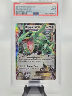 Pokemon 2015 Roaring Skies Rayquaza EX Holo Ultra Rare 75/108 PSA 9 - Image 3