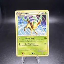 2010 LEAFEON #17/90 HGSS UNDAUNTED POKEMON CARD RARE NM -c - Image 1