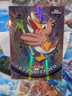 2000 Topps Chrome Pokemon T.V. #83 Farfetch'D Pokemon T.V. Spectra NM 🔥 - Image 1