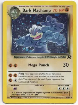 Pokemon Dark Machamp Holo Rare Team Rocket 10/82 Excellent Englisch - Image 1