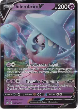 Pokemon Silembrim V Ultra Rare Blackstar Promos SWSH055 Near Mint Deutsch - Image 1